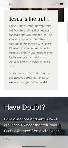Android application JOURNEY: New Life in Christ screenshort