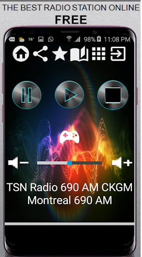 Android application TSN Radio 690 AM CKGM Montreal screenshort
