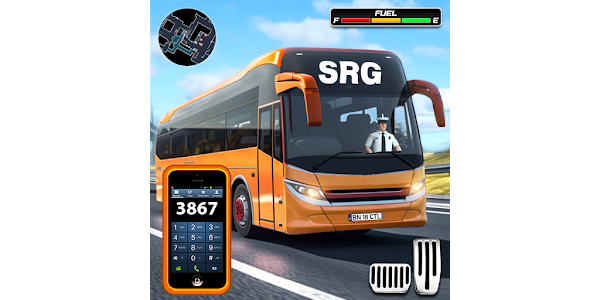 Mestre de condução 3D de estacionamento de ônibus versão móvel