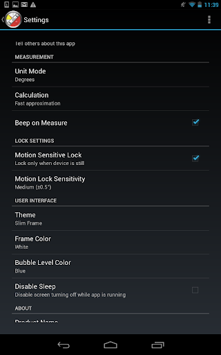 Clinometer  bubble level