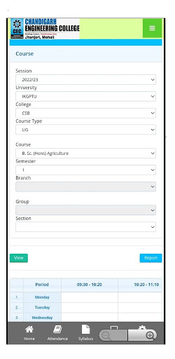 Android application CGC ERP screenshort