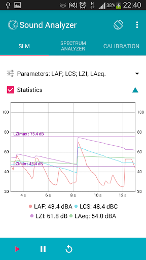 Android application Sound Analyzer App screenshort