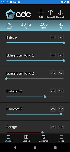 Android application ADC Home screenshort