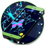Neon Butterflies SMS icon
