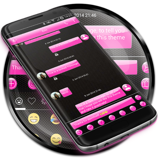 SMS Messages Gloss Pink Theme  Icon