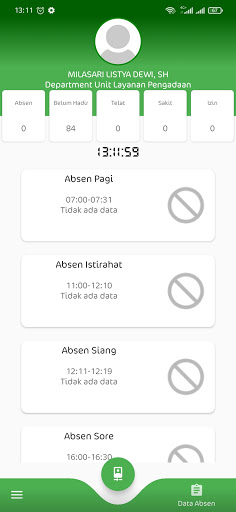 SiSensi - Sistem Presensi Screen 3