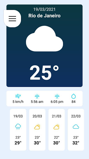 Android application App do Tempo screenshort