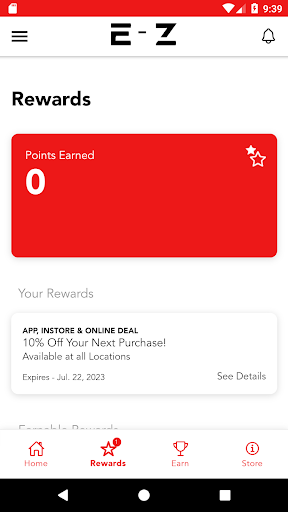 Screenshot of EZ Rewards