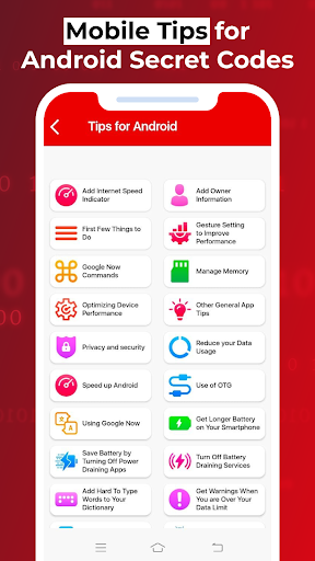 All Secret Codes for Android Screen 2