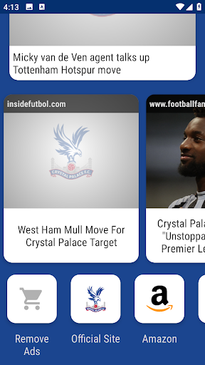 Crystal Palace Fan App Screen 3