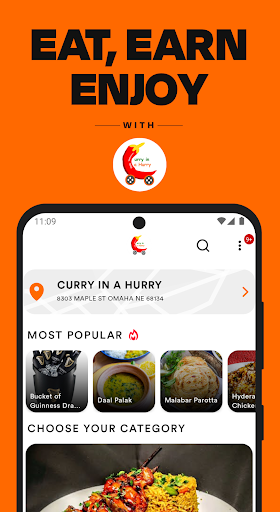 Android application Curry In A Hurry screenshort