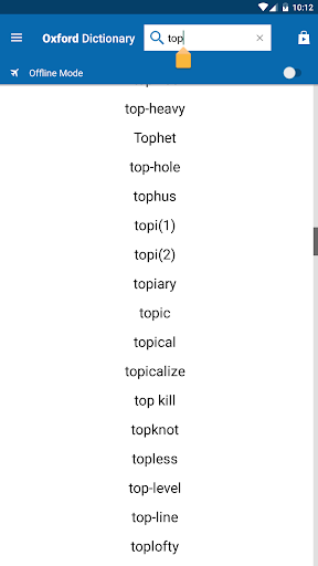 Concise Oxford English Dict. Screen 2
