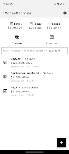 Android application iMoneyMachine Finance Game screenshort