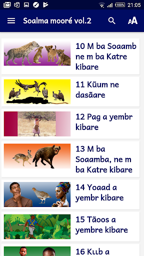 Android application Contes mooré avec audio vol. 2 screenshort
