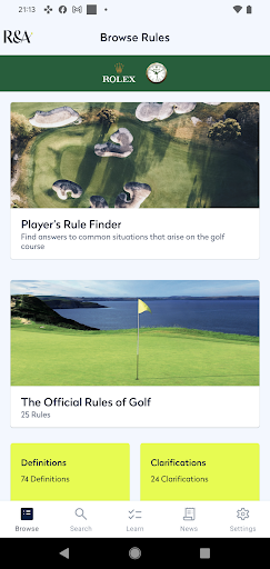 Android application Rules of Golf 2023 screenshort