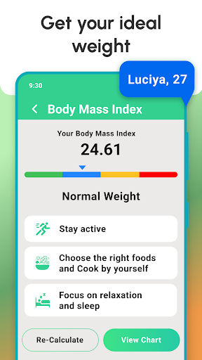 BMI calculator - Ideal weight Screen 3