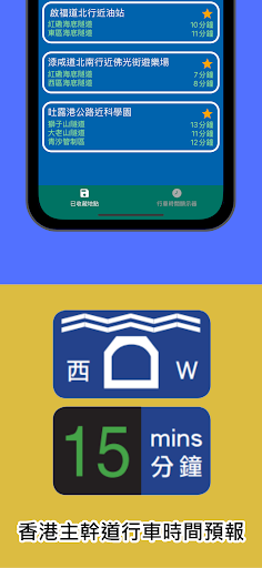 香港主幹道行車時間預報