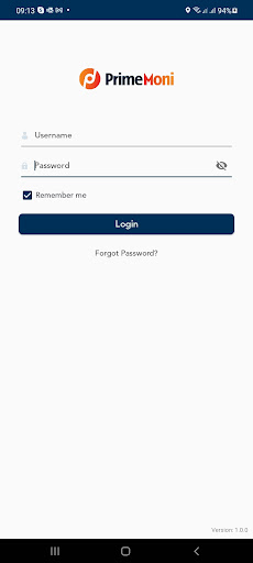 Android application PrimeMoni screenshort