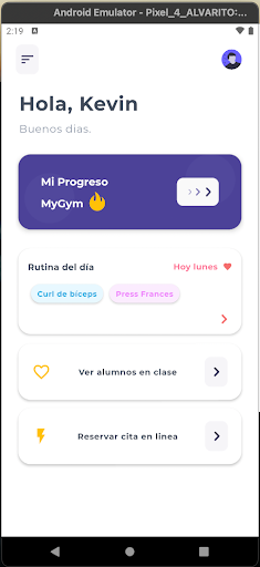 Android application AnthooGym screenshort