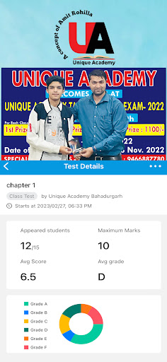 Android application Unique Academy Bahadurgarh screenshort
