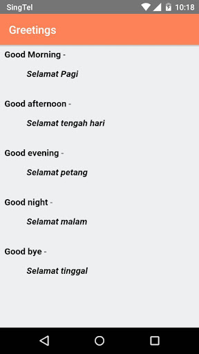 Learn Malay with English Screen 2