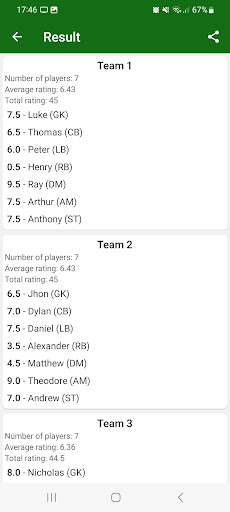 Teams Generator Screen 3