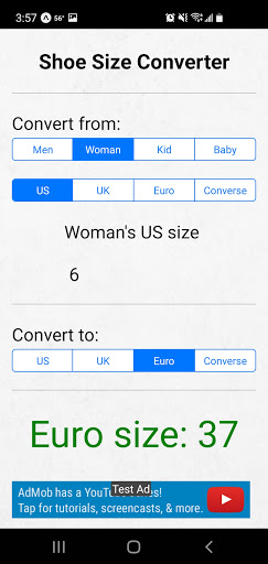 Shoe Size Converter