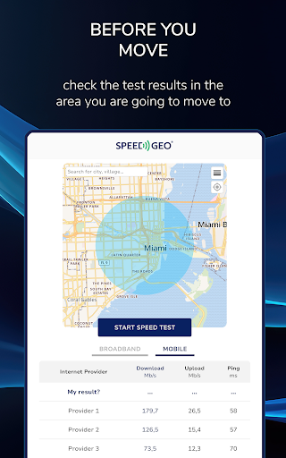 Screenshot of Speed Test by SPEEDGEO