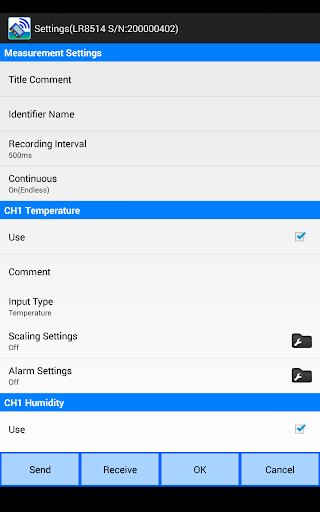 Wireless Logger Collector Screen 2