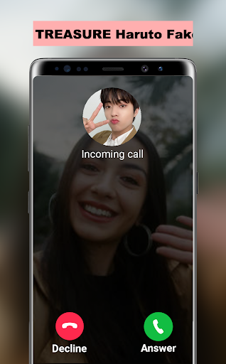 Android application TREASURE Haruto Fake Call screenshort