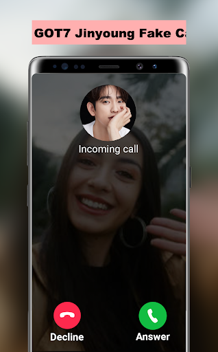 Android application GOT7 Jinyoung Fake Call screenshort