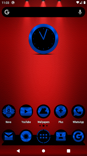 Android application Oreo Blue Icon Pack screenshort