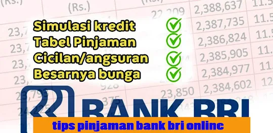 tips pinjaman bank bri online