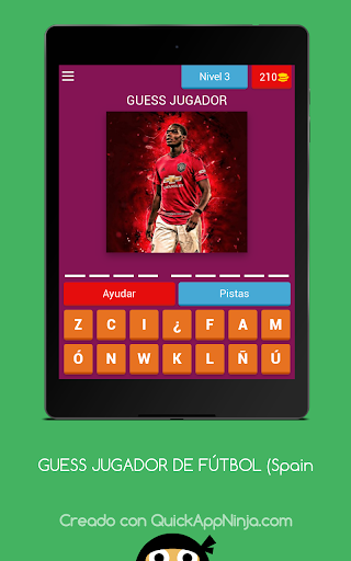 GUESS JUGADOR DE FÚTBOL Spanish