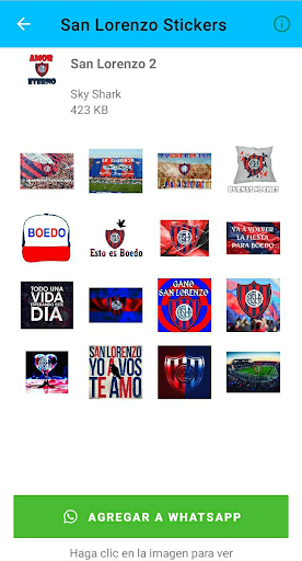 San Lorenzo Stickers Screen 2