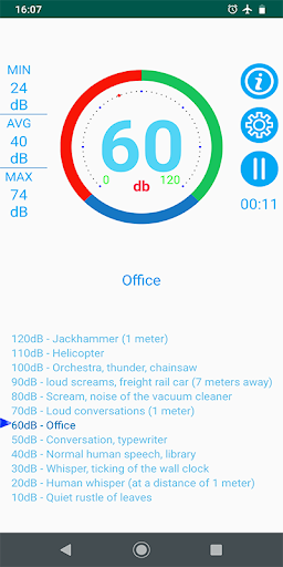 Sound Meter Screen 2