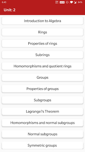 Android application Discrete Mathematics screenshort