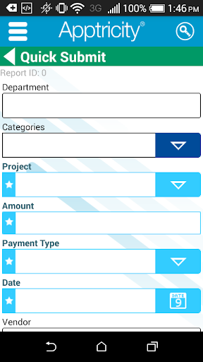 Apptricity Expense Screen 3