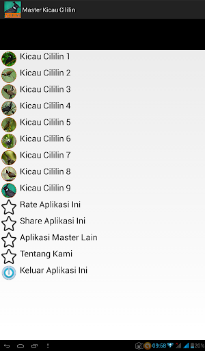 Master Kicau Cililin Screen 3