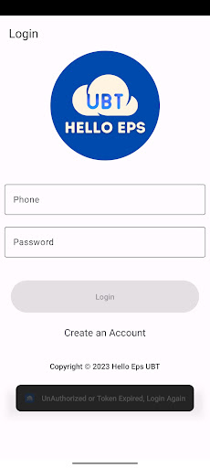 Android application Hello Eps - UBT Trial Exam screenshort