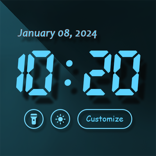 Huge Digital Fullscreen Clock Laai af op Windows