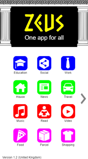 Android application Zeus (UK) - one app for all screenshort