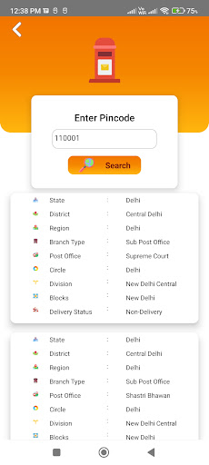 Pincode and location finder Screen 3