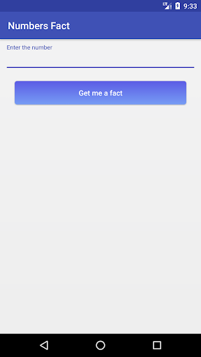 Android application Numbers Fact screenshort
