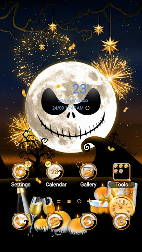 Android application Spooky Gold Moon - Wallpaper screenshort