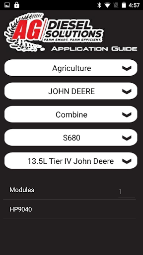 Application Guide for Ag Diese Screen 3
