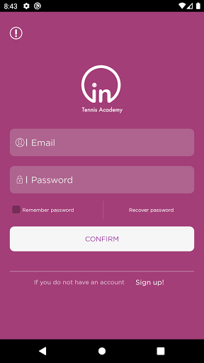 Android application In Tennis & Padel Academy screenshort