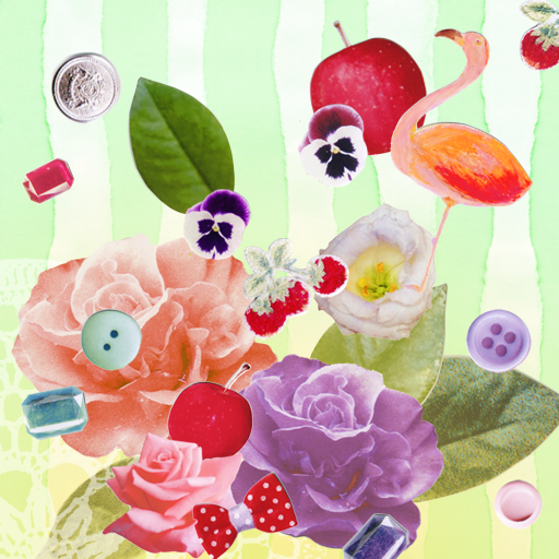 Flamingo Flower Theme +HOME logo