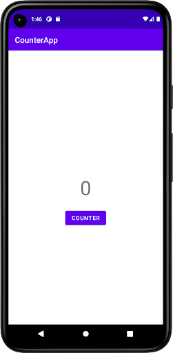 Android application Counter app screenshort