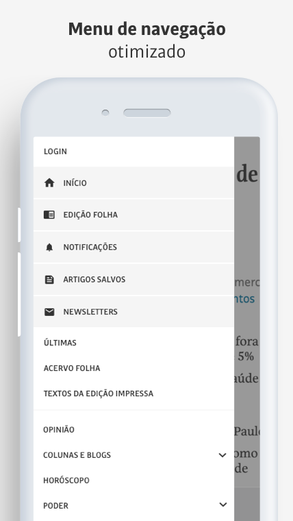 Android application Folha de S.Paulo screenshort
